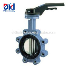 Triple Offset Pneumatic Powder Cast Iron Rubber Lined Butterfly Valve Lug Type Butterfly Valve China